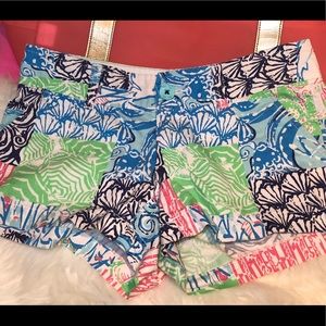 Lilly Pulitzer shorts patchwork size 00